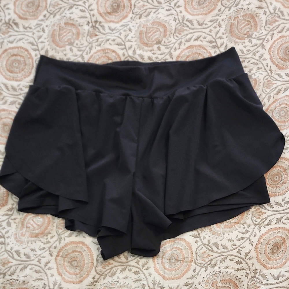 All in Motion Black Skorts with Elastic Waistband